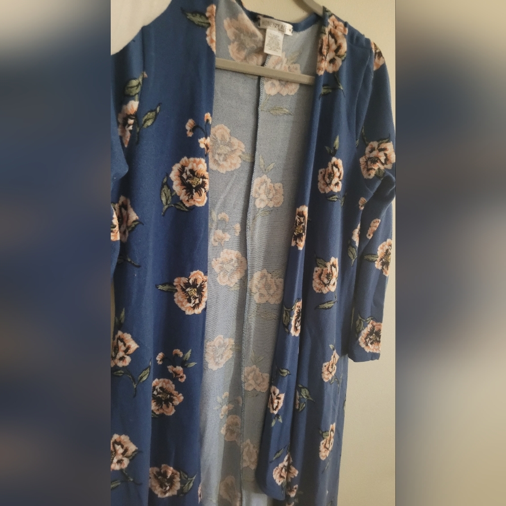 Floral Blue Women's Cardigan